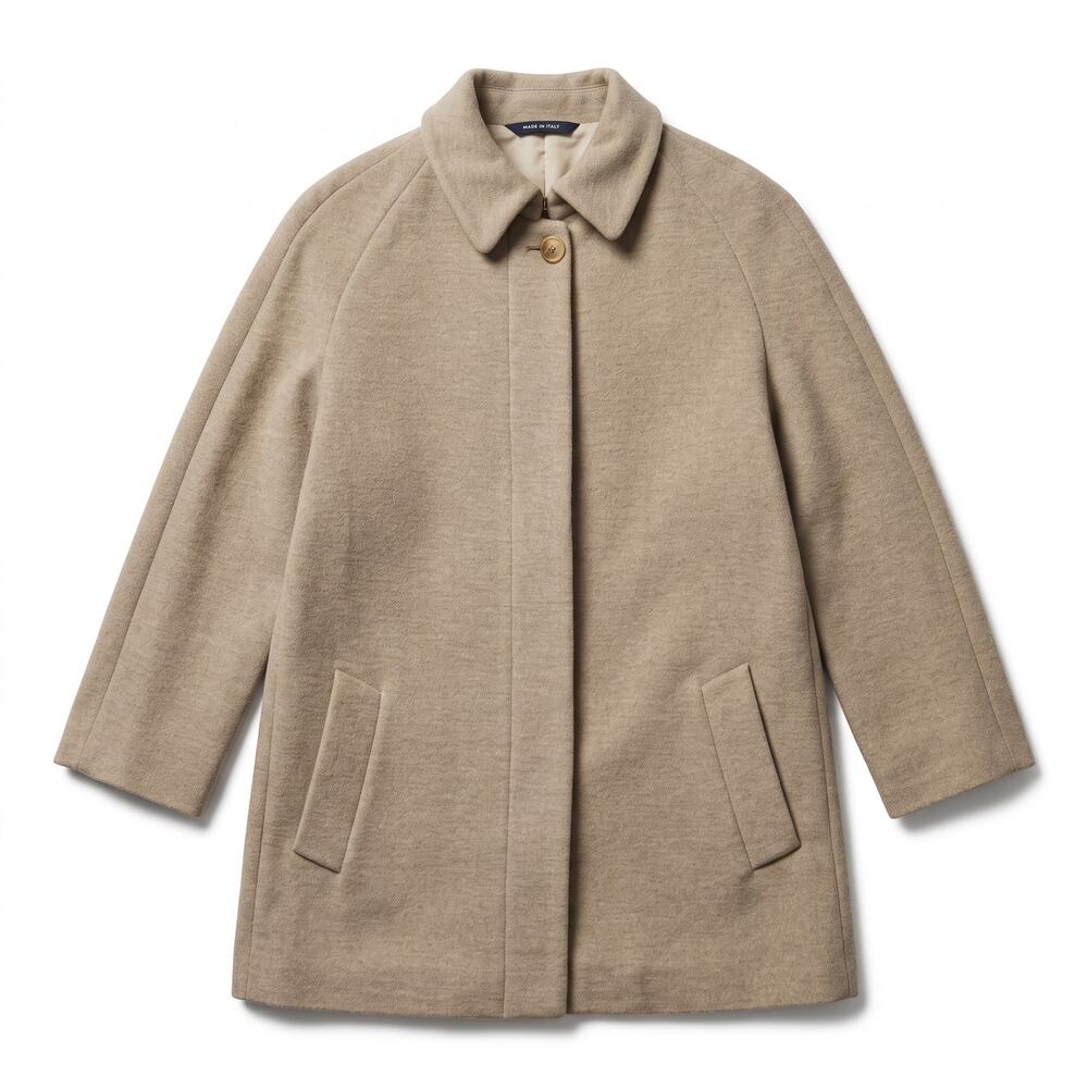 Burberry Tan Wool Blend Women's Size 4 Coat $795 Retail Classic Luxury Italy
